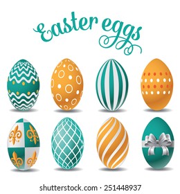 Easter eggs EPS 10 vector royalty free stock illustration for greeting card, ad, promotion, poster, flier, blog, article