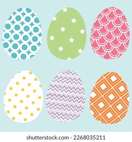 Easter Eggs EPS Easter Vector Colorful Easter Eggs, Clipart Easter eggs Sublimation for T-Shirts