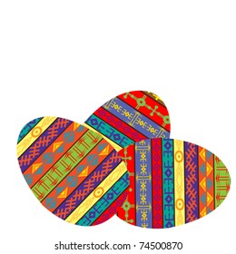 Easter eggs with ethnic motifs