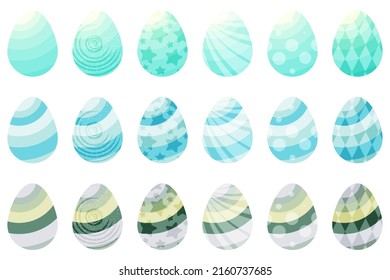 Easter eggs fantasy set. Vector illustration.