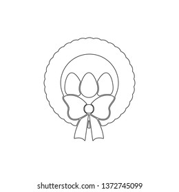 Easter eggs, feast outline icon. Elements of Easter illustration icon. Signs and symbols can be used for web, logo, mobile app, UI, UX