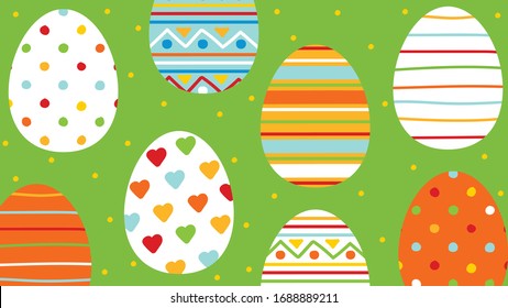 Easter eggs, festive background, bright colors