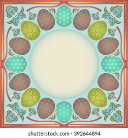 easter eggs festive card pattern