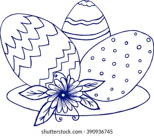 Easter eggs festive decoration