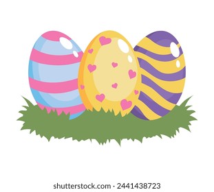 easter eggs festive isolated illustration