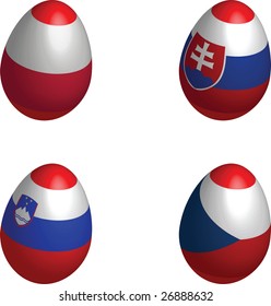 easter, eggs, flag, Poland, Slovakia, Slovenia, Czech