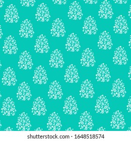 Easter eggs with floral ornament pattern. Vector illustration background