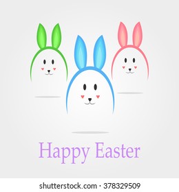 Easter eggs in the form of rabbits