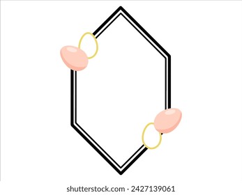 Easter Eggs with Frame Background