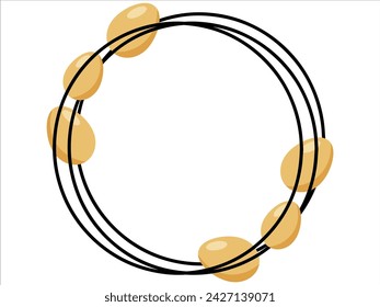 Easter Eggs with Frame Background