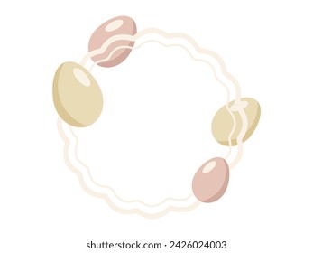 Easter Eggs Frame Background Illustration