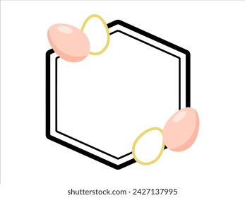Easter Eggs Frame background illustration