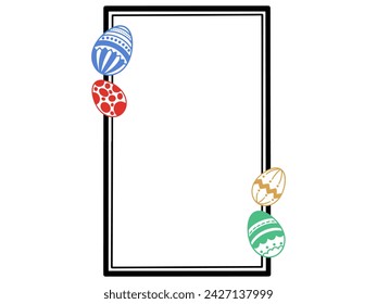 Easter Eggs Frame background illustration