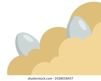 Easter Eggs Frame background illustration