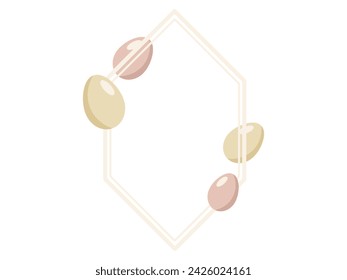 Easter Eggs Frame Border Illustration