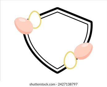Easter Eggs Frame Border Illustration