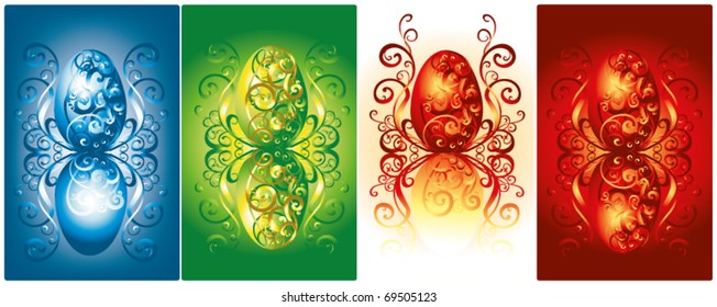 Easter eggs in frizzes