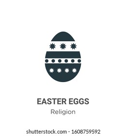 Easter eggs glyph icon vector on white background. Flat vector easter eggs icon symbol sign from modern religion collection for mobile concept and web apps design.