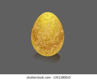 Easter eggs gold decor