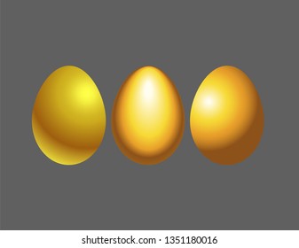 Easter eggs gold decor