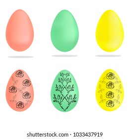 Easter eggs gradient mesh. Ornament. Eps10