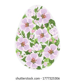 Easter eggs. Graphic drawing. Vector. Easter flowers, decoration. A traditional holiday all over the world. Happy easter. Christ is risen. Truly resurrected. Holy holiday