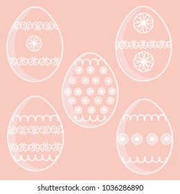 Easter eggs in a graphic style