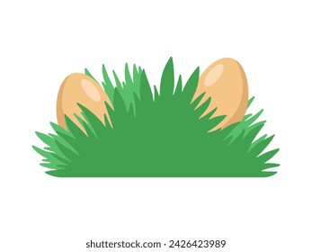 Huevos de Pascua en Ilustración de Hierba
