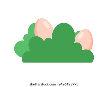 Easter Eggs in Grass Illustration