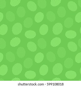 Easter eggs green background. Seamless pattern. Vector illustration