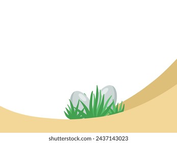 Easter Eggs in Green Grass