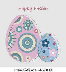 Easter eggs greeting card