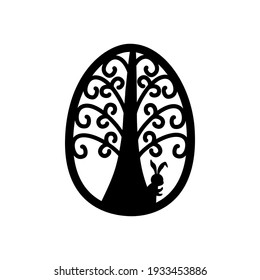 Easter eggs Hand drawn decorative elements in vector for coloring book. Black and white