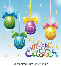 Easter Eggs Hanging Decorate