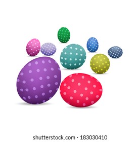 Easter eggs and happy easter