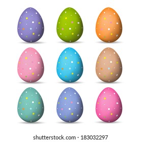 Easter eggs and happy easter