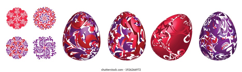 Easter Eggs, Happy Easter, greeting card design