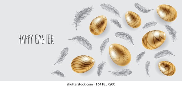 Ostereier. Frohe Ostern! Handgezeichnete Illustration.
