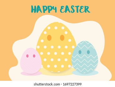 Easter Eggs For Happy Easter Holiday
