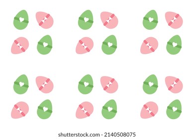 Easter eggs, happy holidays, pattern, white background, vector, commercial