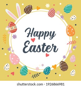 Easter Eggs Happy Easter Poster. Easter greeting card