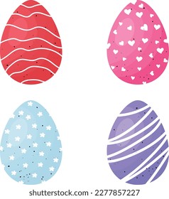 Easter eggs. Happy easter. Vector eggs.