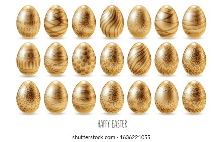Easter eggs, Happy Easter. Vector illustration. Hand drawn.