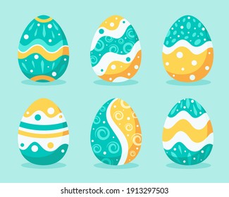 Easter eggs. Happy Easter. Vector illustration
