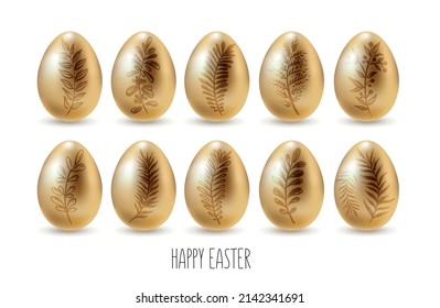 Easter eggs, Happy Easter. Vector illustration. Hand drawn.	
