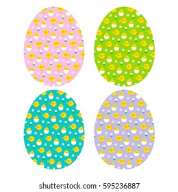 Easter Eggs Hatching Chick Patterns Stock Vector (Royalty Free ...