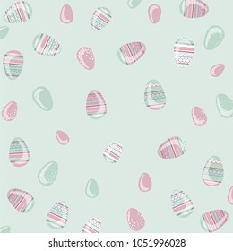 Easter, Easter eggs, Easter holiday, background, eggs painted, Festive Easter eggs, pink, green, white, strip, zigzag, dot, holiday