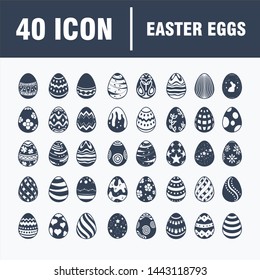 Easter eggs for Easter holidays design. Happy Easter day vector clip art for your design project. Vector icons flat style. 