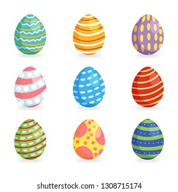 Easter eggs for Easter holidays design isoleted in white background