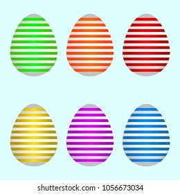 Easter eggs for Easter holidays design on white background.
